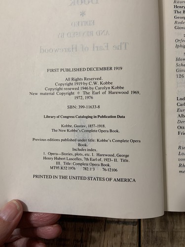 The New Kobbé’s Complete Opera Book The Earl Of Harewood 1976 PLUS RARE FLYER - Picture 6 of 12
