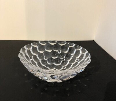 Orrefors Raspberry Hallon Crystal Bowl by Anne Nilsson 7 