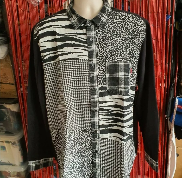 Chemise blanche FW16 Supreme Animal Patchwork Sergé taille XL