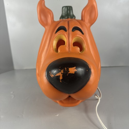 Scooby Doo Halloween Blow Mold Plastic Light Up Jack-O-Lantern Pumpkin WORKING - Picture 2 of 6