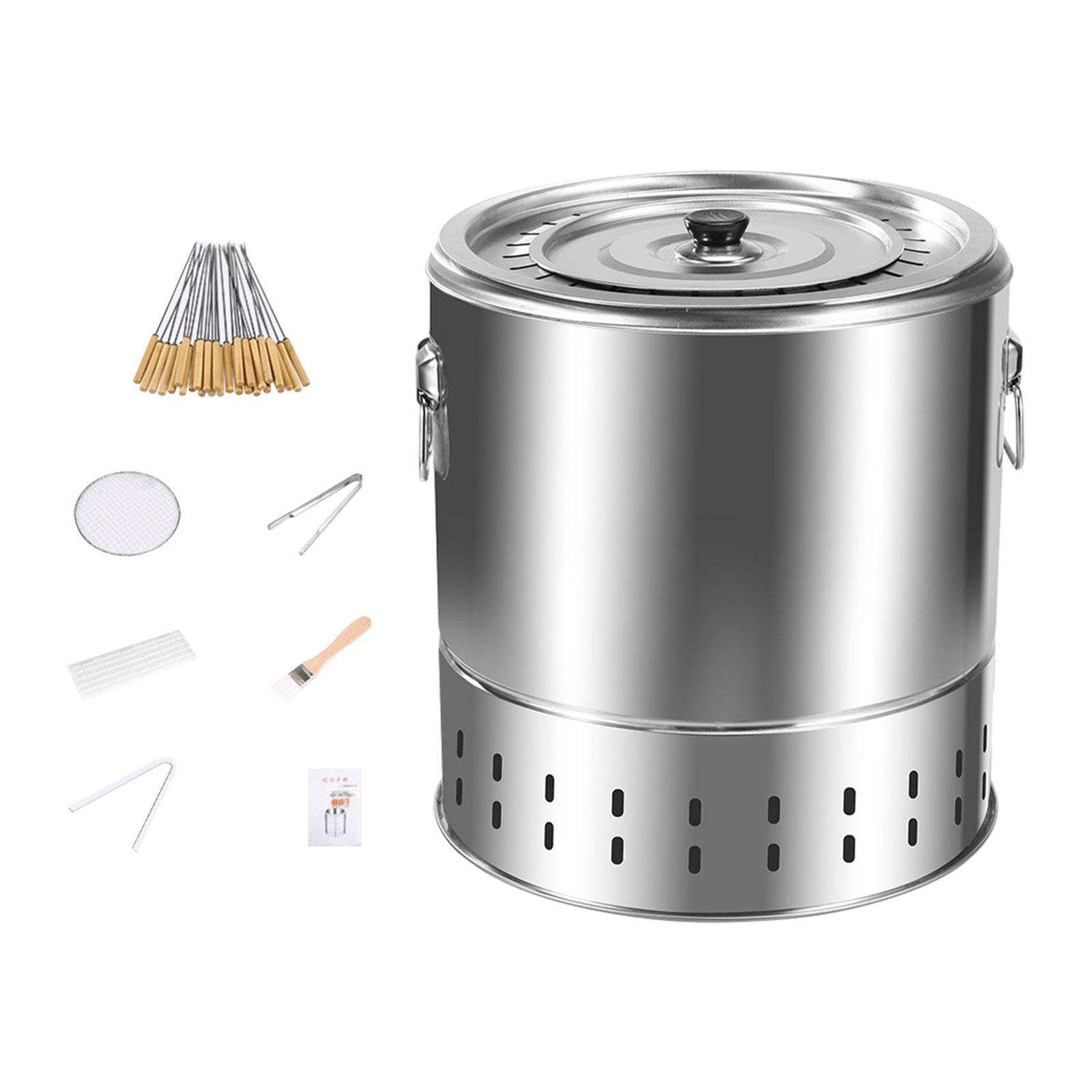 Seau à Graisse Pour Barbecue - En Métal, 14x10x15 Cm, Récupère Les Jus De Cuisson, Pratique Et Durable - 10
