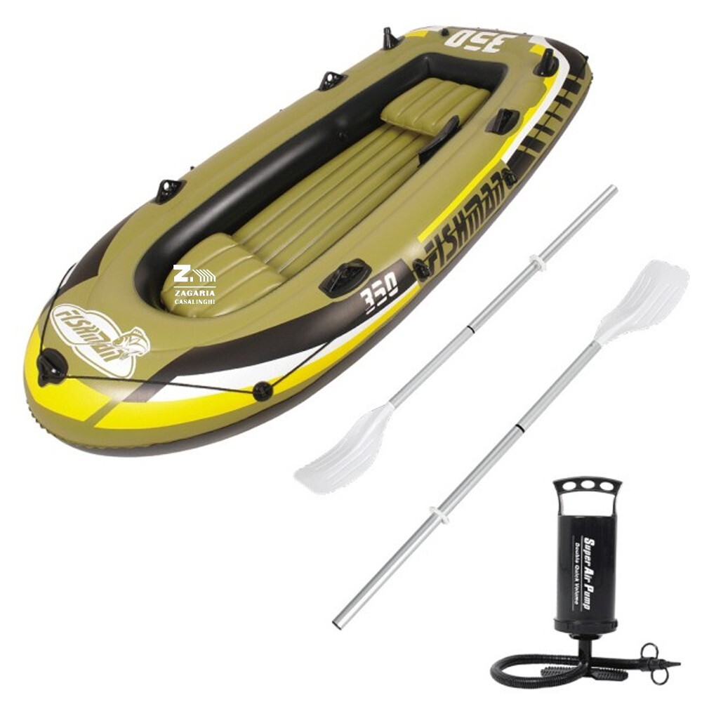 CANOTTO GONFIABILE FISHMAN 350 305x136x 42cm + REMI + POMPA ART.60779