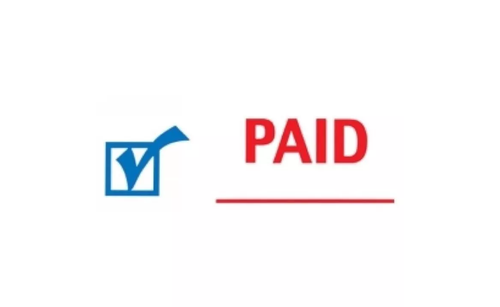 X-Stamper PAID Red Blue Self Inking Stamp 5020240 - Picture 2 of 3