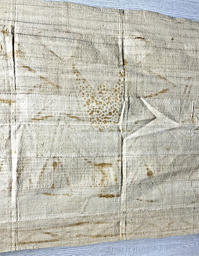 Vintage afrikanisches Korhogo handbemalt gewebt Schlammtuch 31,5 54,5 Senufo Vögel Kunst - Bild 7 von 8