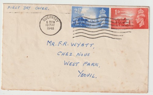 5.10.1948 UK GB FDC - Liberation of Channel Islands - Guernsey Slogan Postmark