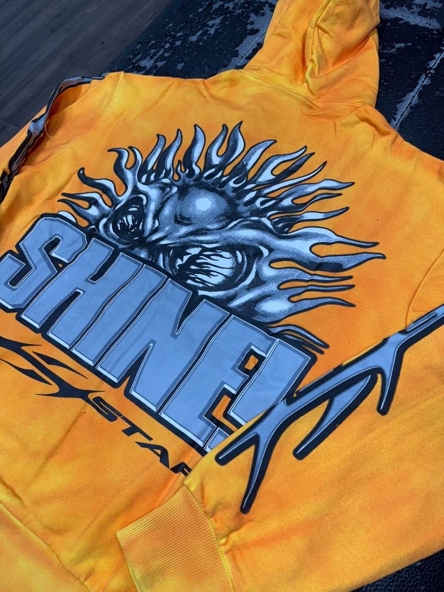 Hellstar Shine Orange Zip Up Hoodie Size Medium | eBay