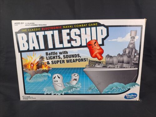 HASBRO Electronic Battleship Classic 2013 Naval Combat Game Complete Works Great