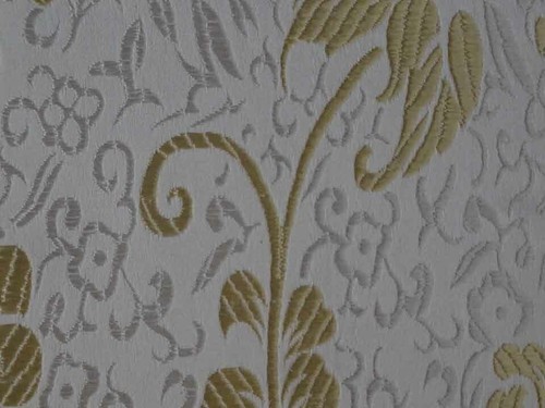 Cream & Gold Blossom/Branch design Silk Covered Credit card Business Card Holder - Picture 3 of 5