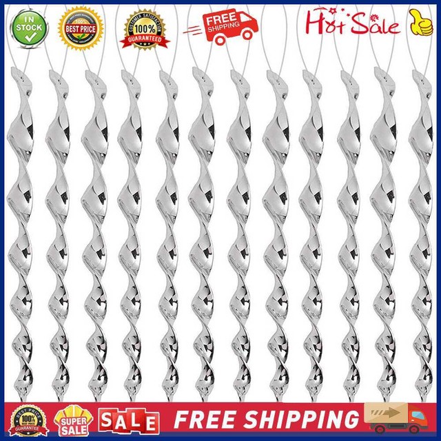 12pcs/set Bird Repellent Reflective Spiral Rotating Scare Rod for Balcony Garden 12pcs/set Bird Repellent Reflective Spiral Rotating Scare Rod for Balcony Garden