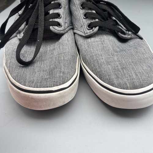 Vans Mens Size 13 Skate Grey Black Trim Off the Wall Low Top Shoes - Picture 5 of 8