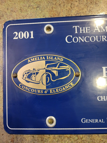 2000 Amelia Island Concours d'Elegance 1926 Pierce-Arrow Porcelain License Plate - Picture 2 of 5