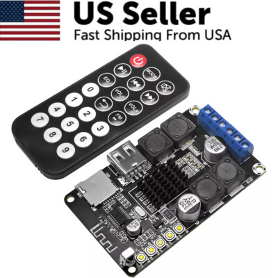 Bluetooth USB TF Card Digital Audio Power Amplifier Board 2x50W Stereo AMP 24V H