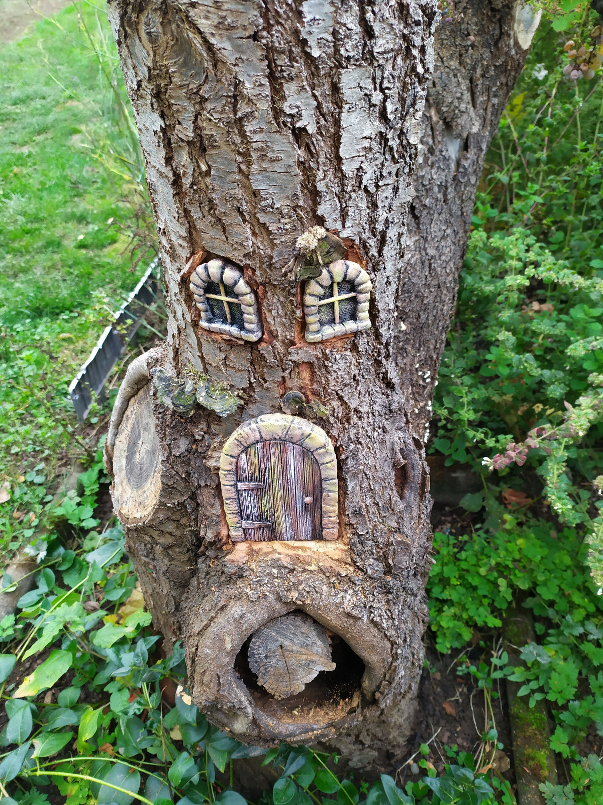 Gartendeko Fairy Door Elfentür Feentür Trolltor Maustür Relief Gnome Steinguss