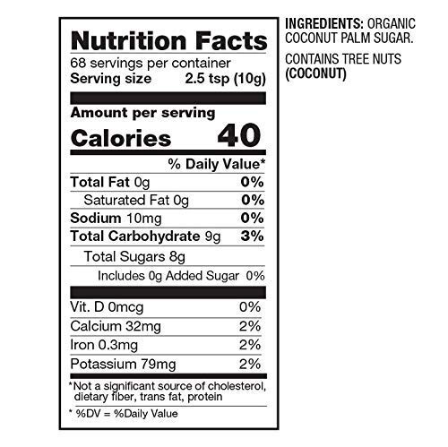 BetterBody Foods Organic Coconut Palm Sugar, Gluten-Free, Non-GMO, 1.5 lbs, 24OZ - Picture 8 of 8