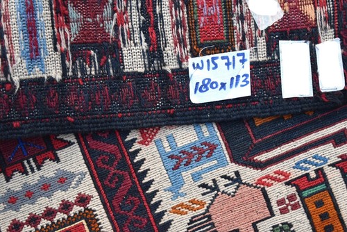 Fine Handwoven Afghan Pictorial Area Rug 4x6 Tribal Animal Flatweave Kilim Rug - Picture 11 of 11