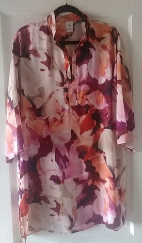 Natori Multi Colored Polyester Pullover Shift Night Shirt Sz M - Picture 5 of 12
