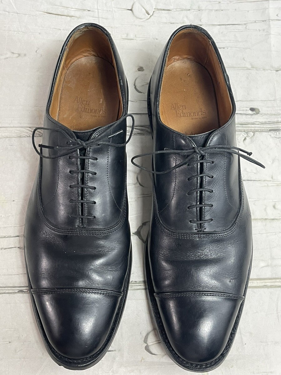 Allen Edmonds Park Avenue 5615 Cap Toe Oxfords Black Dress Shoes