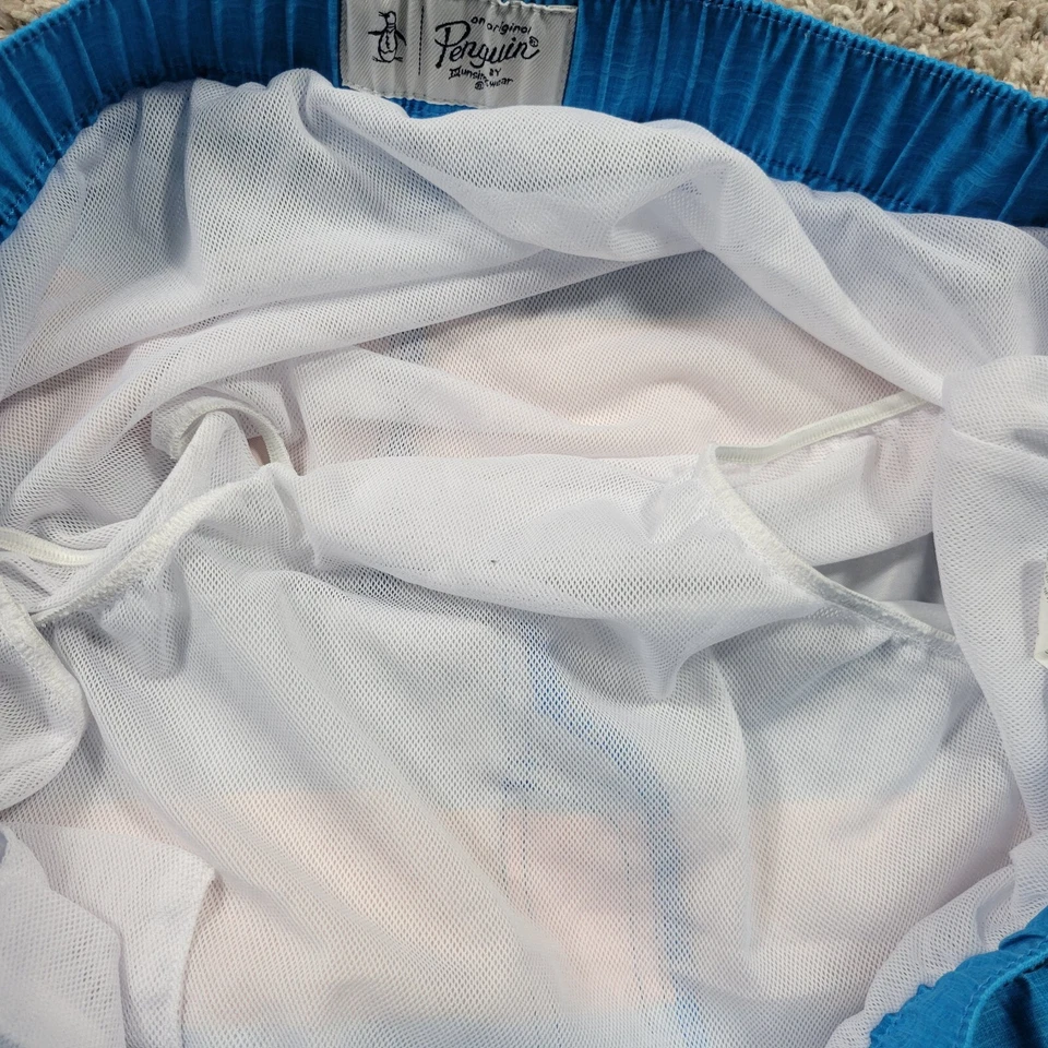 Penguin by Munsingwear Swim Trunks Mens 2XL Colorful Striped Mesh lined - Image 3 of 4