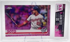 Juan Soto 2019 Topps Chrome Pink Refractor HGA 9.5 GEM MINT