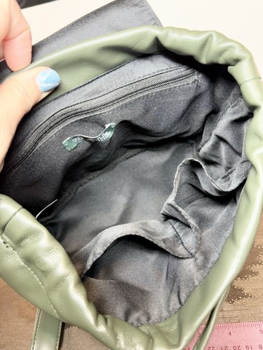 Wild Fable Green Mini Backpack Purse NEW Target Flip Top Cinch Sack 10” Tall - Picture 7 of 13