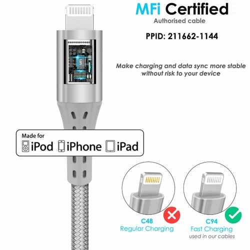 Für iPhone 14 13 12 11 Pro XS Max MFi USB C auf Lightning PD Schnellladekabel - Bild 15 von 20