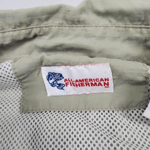 All American Fisherman Mens Long Sleeve Vented Nylon Fishing Shirt Size Medium - Picture 6 of 14