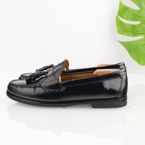 Cole Haan Mens Pinch Loafer Size 9 D Black Leather Tassel Moc Toe Dress Shoes - Picture 6 of 16