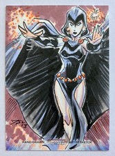 DC COMICS THE WOMEN OF LEGEND - SKETCH of Raven by DANIEL LOGAN SC