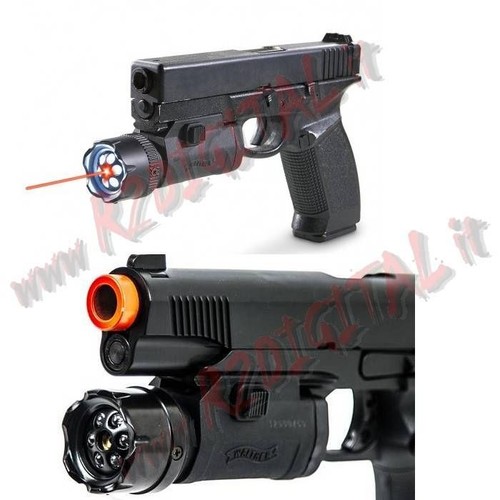 2 in 1 TORCIA + MIRINO LASER SOTTO CANNA WALTHER per PISTOLA FUCILE REGOLABILE - Foto 3 di 3