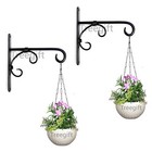 Iron Metal Hooks Hangers Brackets for Wall Hanging, Plants, Flower Pots, 2 Pcs