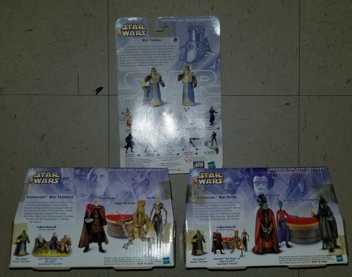 Star Wars Geonosis War Room Complete Wat Tambor Nute Gunray Clone