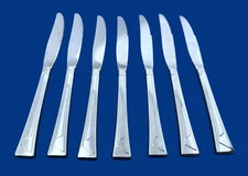 Oneida LEDGES Glossy USA Stainless Flatware -- Set of 7 Dinner Knives