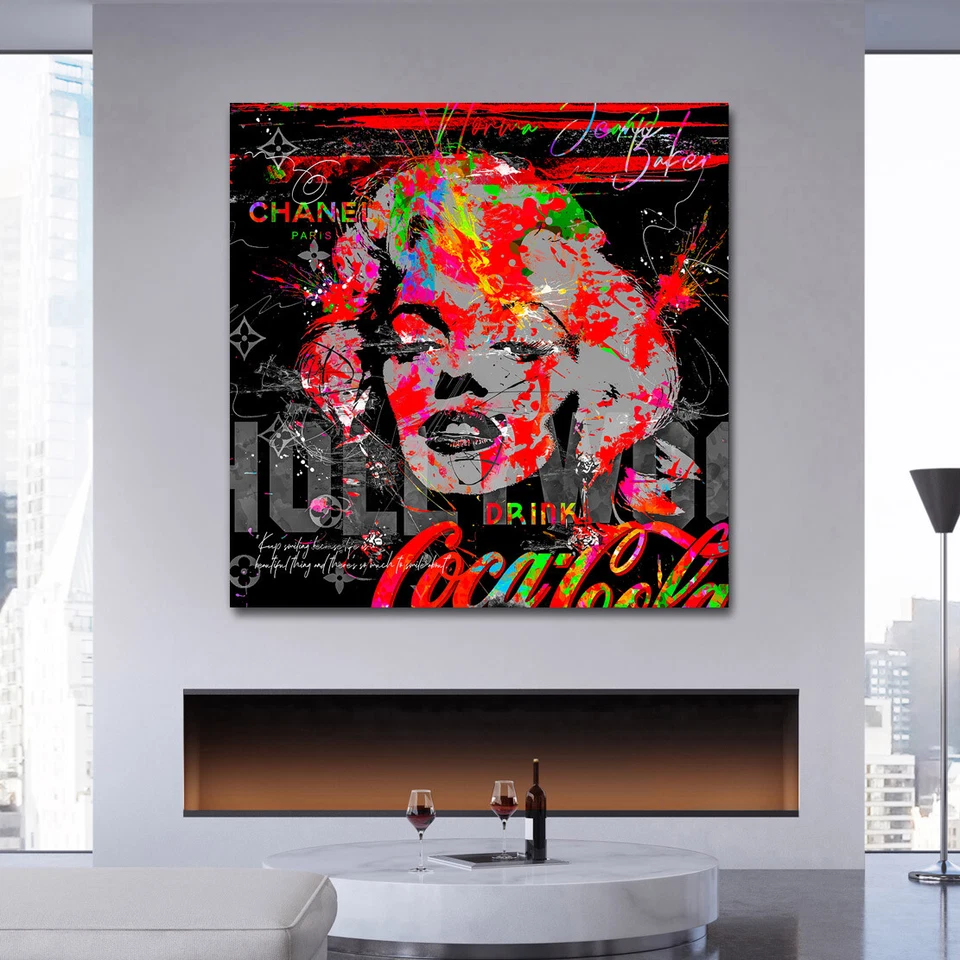 ACRYLGLAS BILD MARILYN MONROE POP ART KUNST WAND BILDER FRAU XXL POSTER EROTIK - Bild 1 von 3
