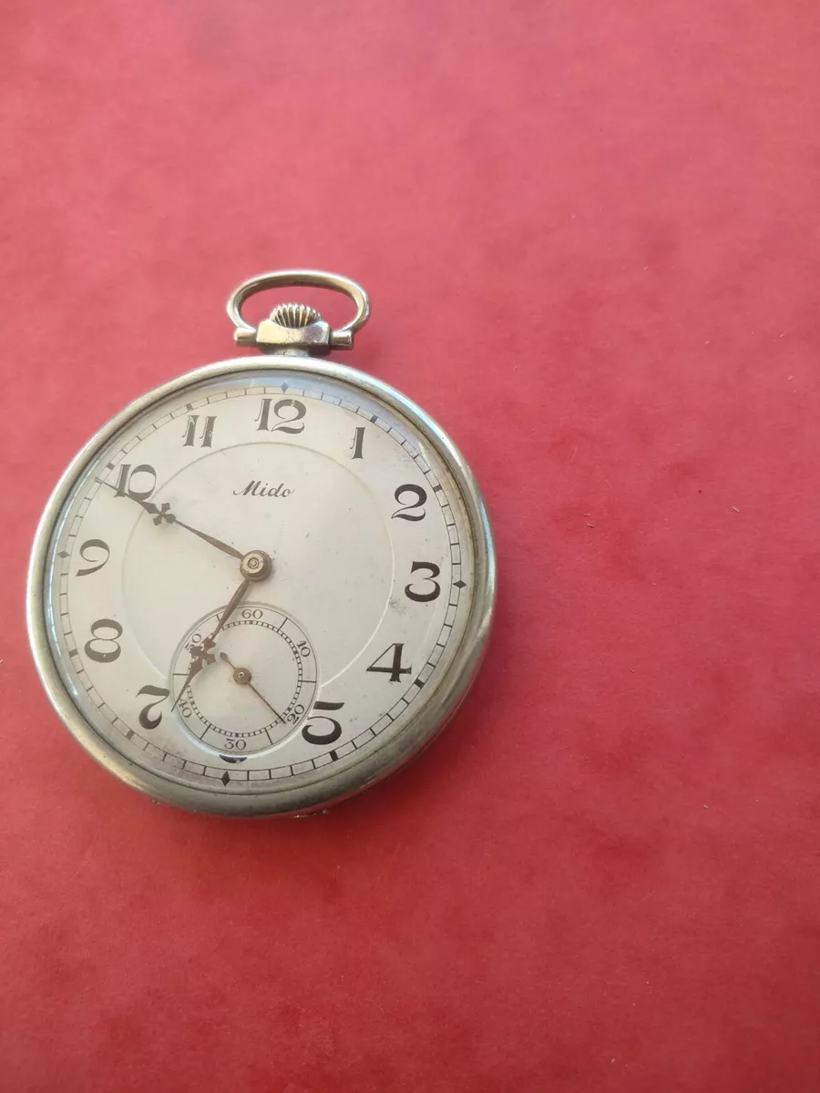 Rare Slim 9 mm Art Deco MIDO Pocket Watch 327