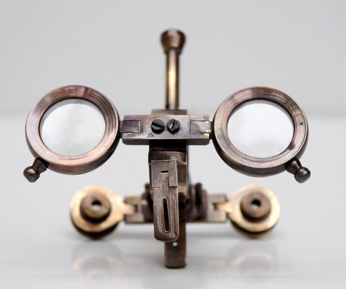 Nautical brass folding binocular with compass antique maritime instrument gift - Picture 7 of 12