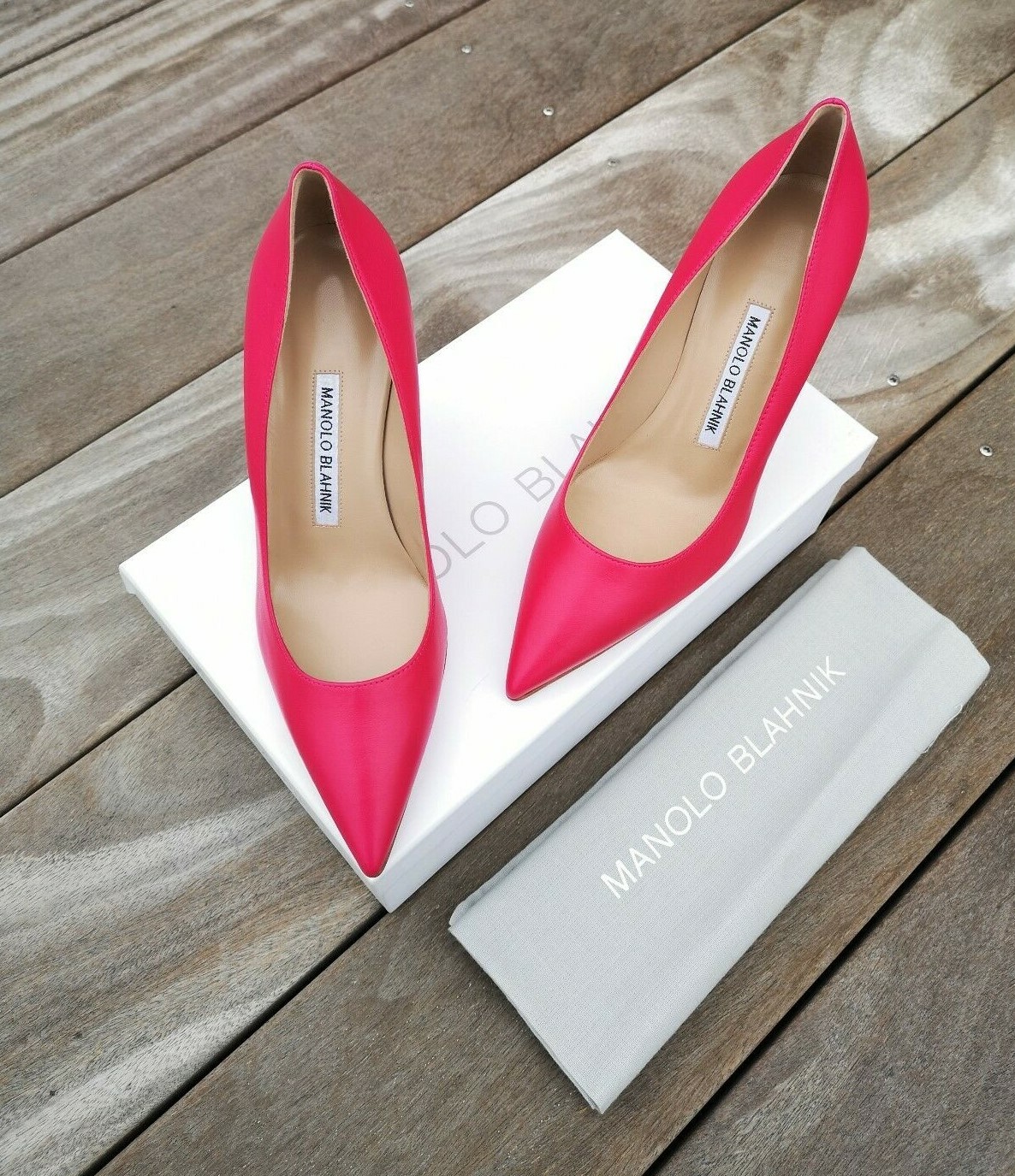 Manolo Blahnik de Cuero rosado Clásico BB señaló Bombas Tacones Manolo Blahnik Blahnik Blahnik de Cuero rosado Clásico BB señaló Bombas Tacones descuentos y mas