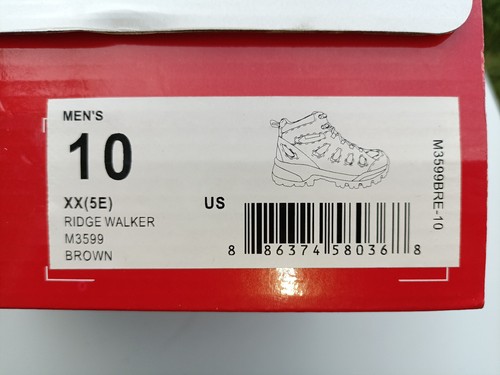 Propet Ridge Walker M3599 Men's Casual 4" Hiking Boot Brown Sz 10 XX(5E) - Picture 9 of 9