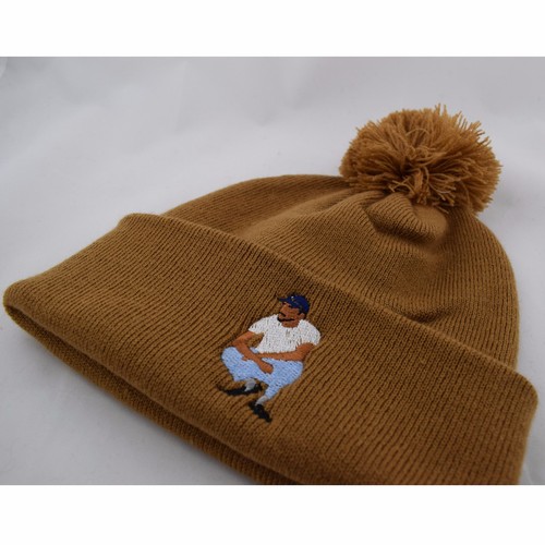 Actual Fact Kendrick Lamar Kneel DAMN Bobble Pom Pom Beanie Hat - Picture 5 of 7