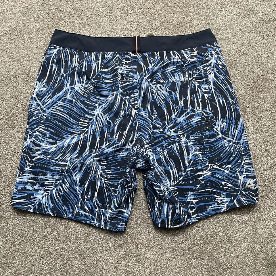 Fourlaps Board Shorts Adult 33 Blue Geometric Swim Performance Hybrid Mens - Image 2 of 4