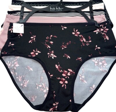 NICOLE MILLER Women s 5-Pair Full Brief Underwear Panties Polyester Blend Size S