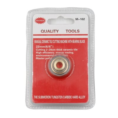 YUFUTOL Tile Cutter Scoring Wheel – 22×6×10.5mm Tungsten Carbide Replacement With Bolt & Lock Nut For Manual Ceramic/Porcelain Tile Cutters