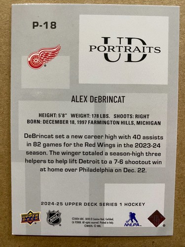 2024-25 Upper Deck SERIES 1 UD Portraits #P-1 -#P-30 ***U PICK LIST*** - Picture 11 of 27