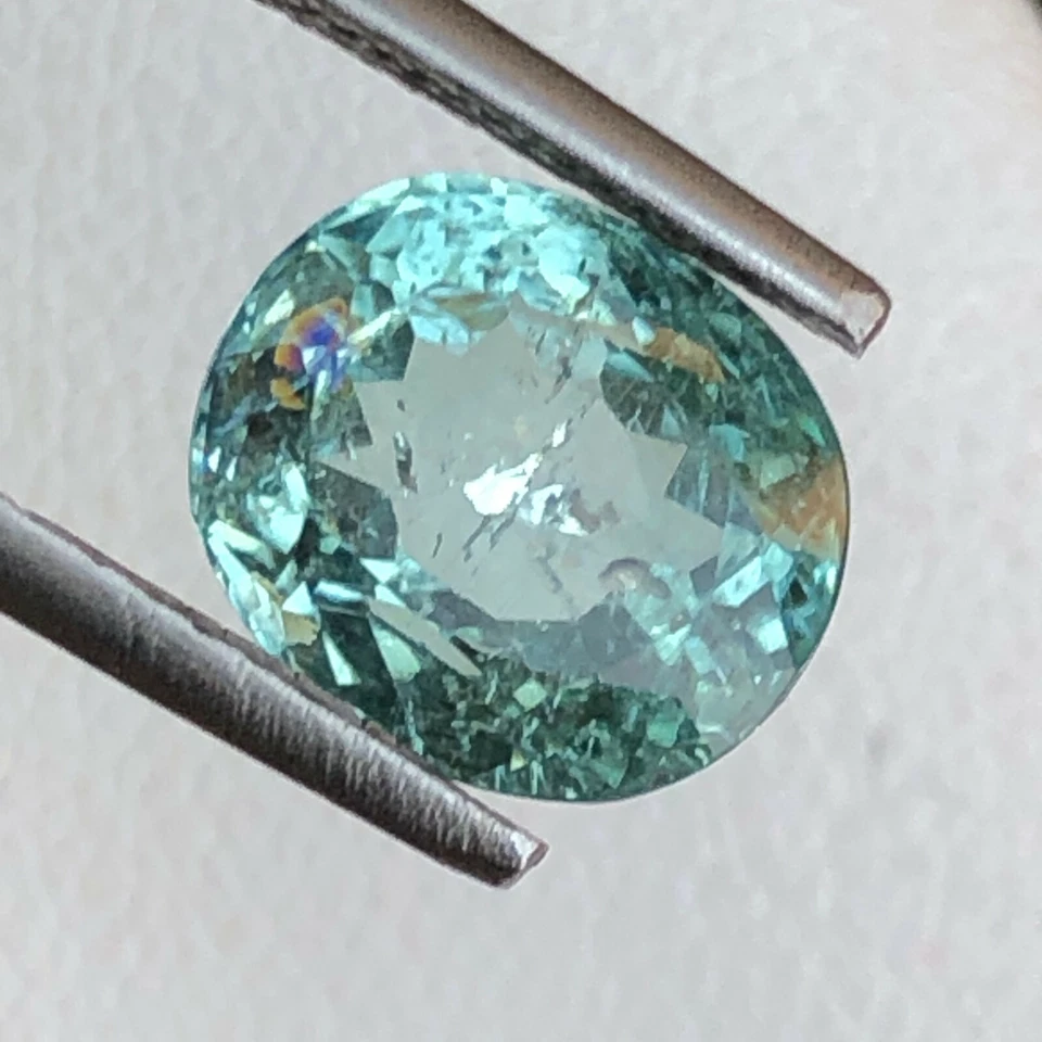 Pedra preciosa solta turmalina corte natural 3,35 CT corte azul água do Afeganistão - Imagem 4 de 4