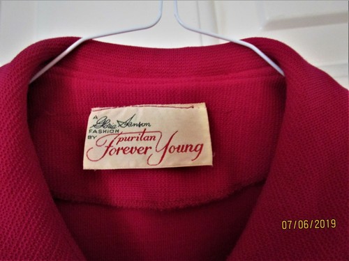 Chaqueta Gloria Swanson Vintage Doble Tejido Fucsia Oscura Mediana EE. UU. Forever Young - Imagen 6 de 8