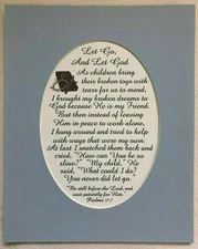 LET GO LET GOD Friend Be Still WAIT PATIENTLY Psalms 37:7 verses poems plaques