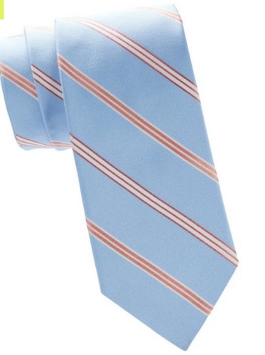 Tie Brooks Brothers Halo Stripe Silk Twill New With Tag Blue - Picture 11 of 13