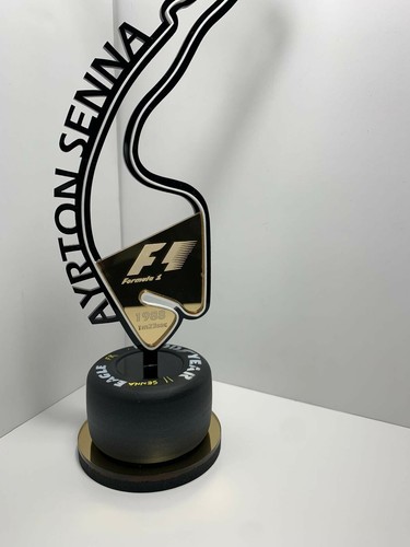 Ayrton Senna Monaco 1988 Trophy Goodyear Eagle Tyre Display Handmade Custom - Picture 2 of 6