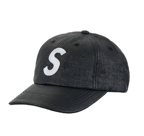 Supreme Raffia S Logo 6-Panel Kappe schwarz (NEU) - Bild 3 von 3