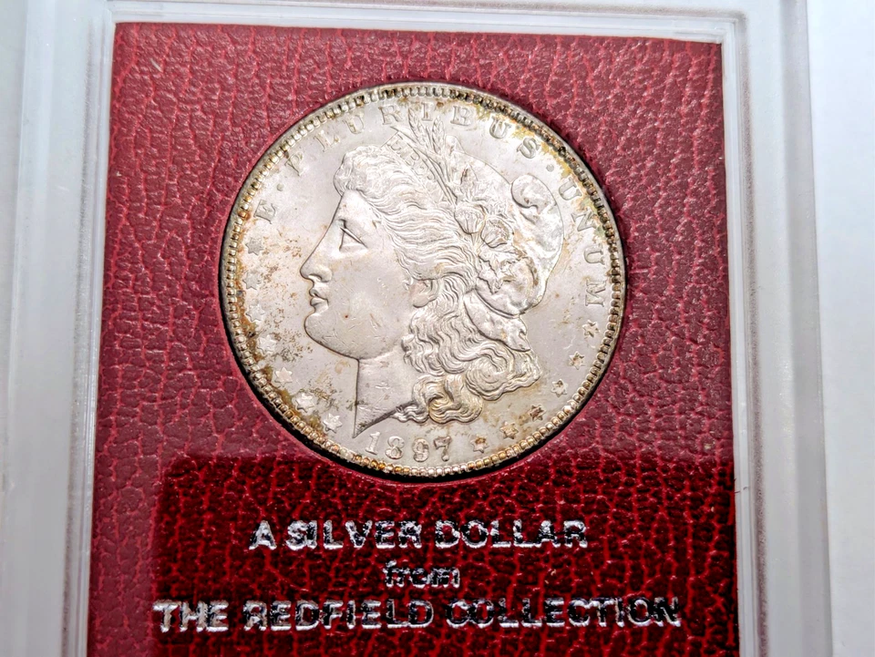 1897-P Morgan Silver Dollar Redfield Collection MS Red Paramount Holder Toned - Image 4 of 4