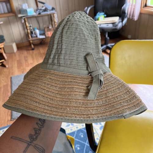 Scala Sun Hat Hand Made Womens One Size Fits Most Straw Green - Picture 6 of 6